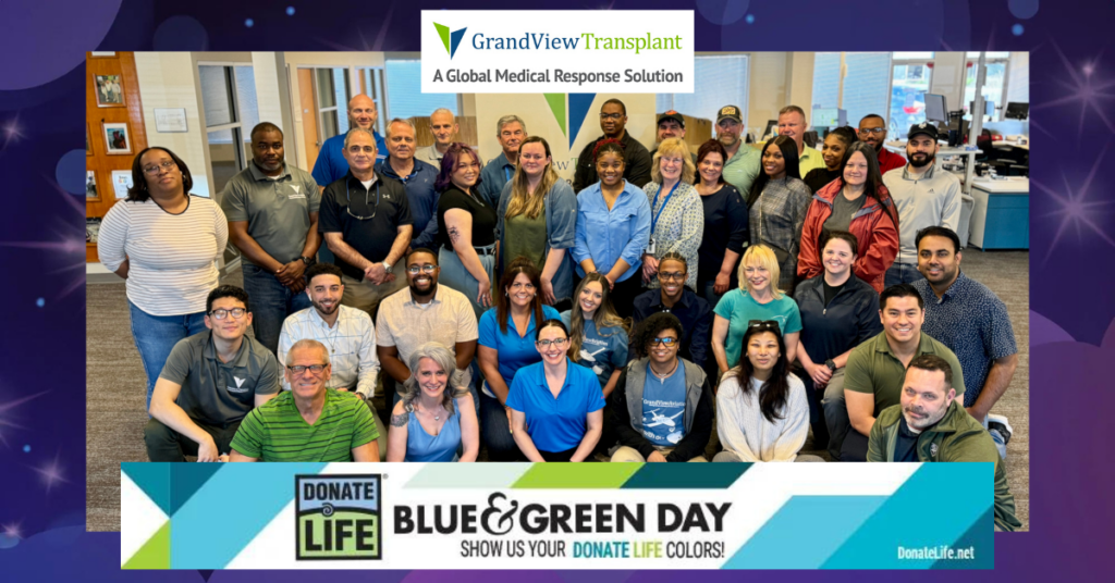 donate life america blue and green day